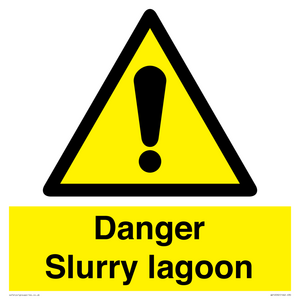 Danger Slurry lagoon